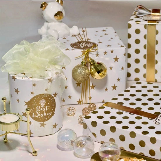 (5pcs) Glossy coated paper gift gift paper metal birthday gift wrapping paper