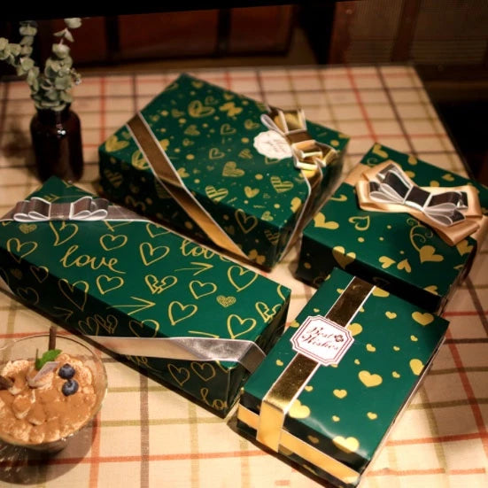 (5pcs) Glossy coated paper gift gift paper metal birthday gift wrapping paper