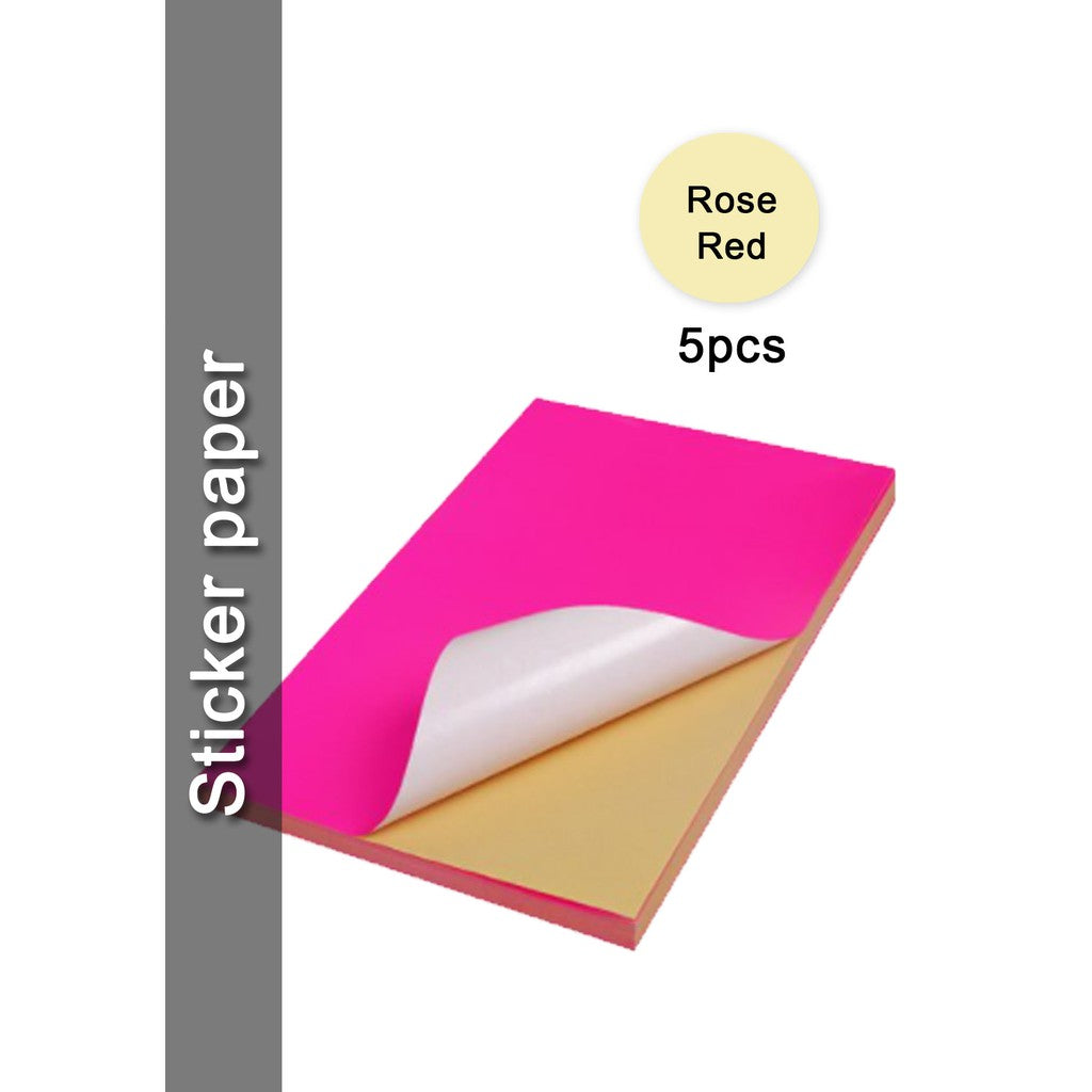 (5 | 10 pcs) Printable Inject Sticker paper Matte, Glossy & Kraft A4 | |A4 Sticker Paper
