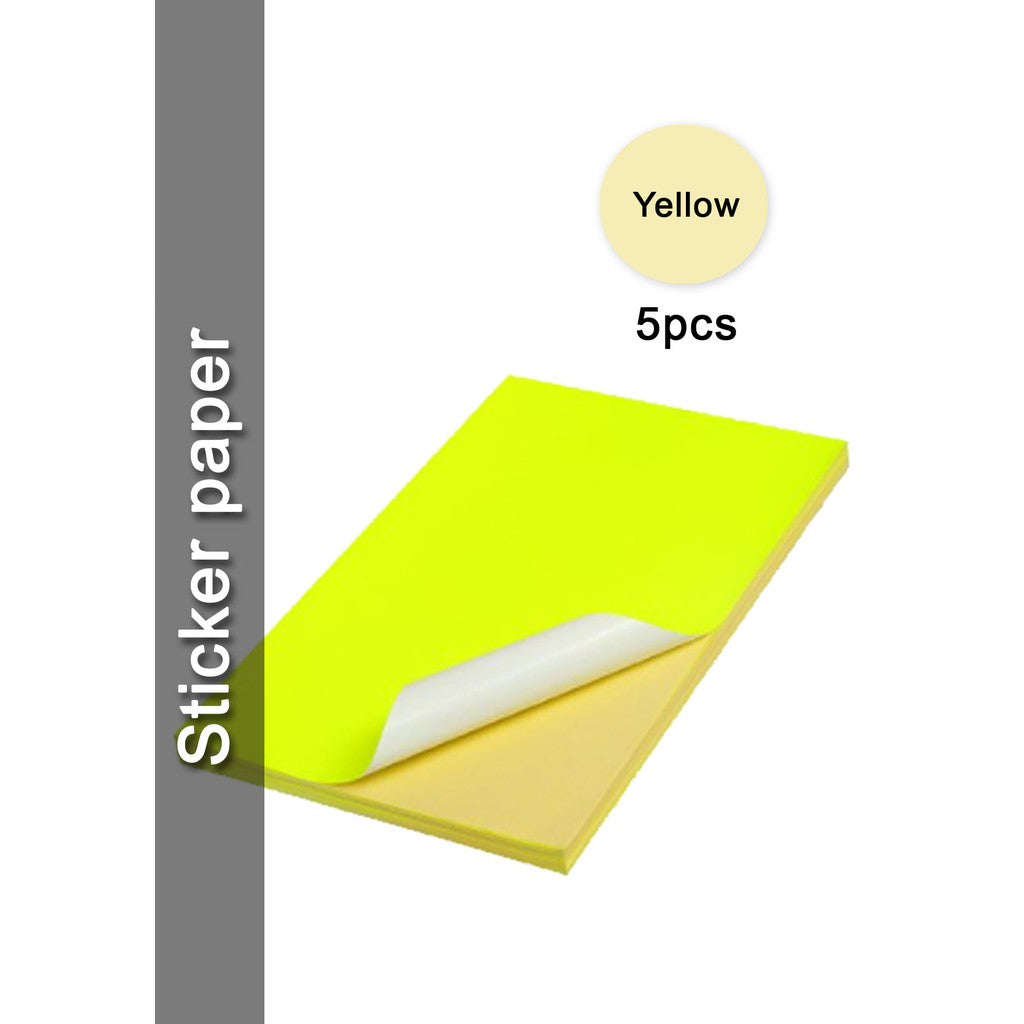 (5 | 10 pcs) Printable Inject Sticker paper Matte, Glossy & Kraft A4 | |A4 Sticker Paper