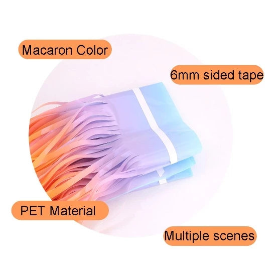 (2Meters) Pastel Foil Curtain Birthday Decor Party Decoration Foil Curtain