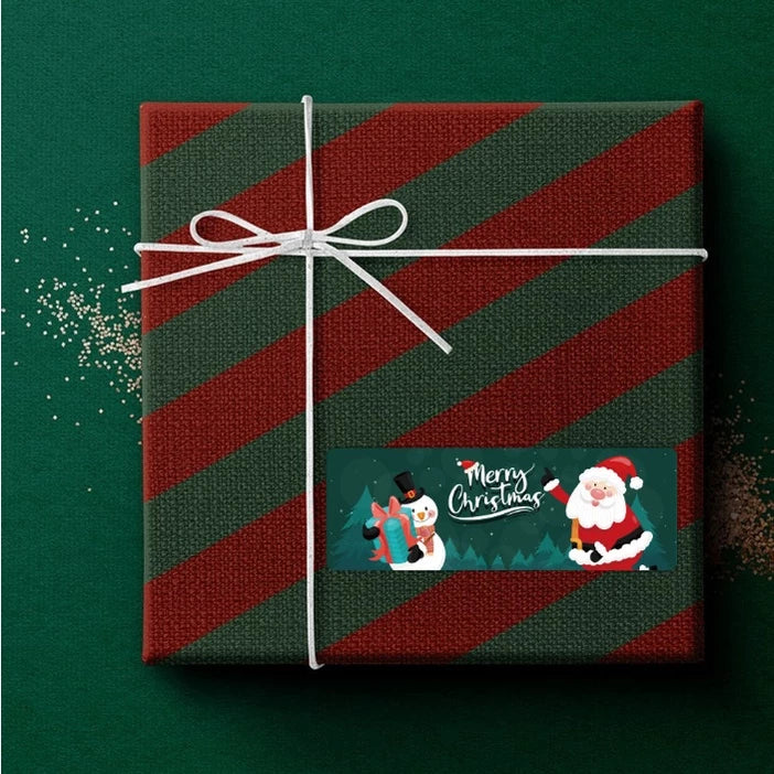 120 pcs/roll red roll Christmas long sticker gift box seal sticker label