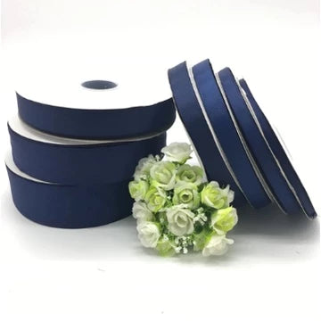Navy Blue 5 Yards High Quality Satin Ribbon High Quality Single Face