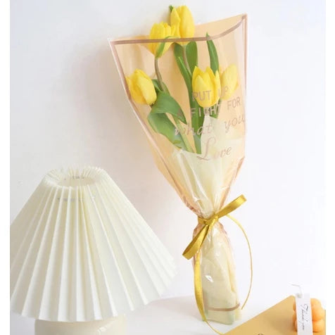 (50pcs) Flower packaging transparent bag Waterproof bouquet packaging bag