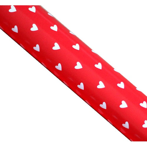 (5pcs) Glossy coated paper red polka dot striped peach heart Bright film wrapping paper