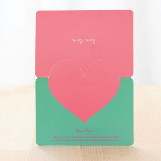5pcs Heart Greeting Cards Valentine's Day Love Wish Message Card Wedding Mother's Day Events