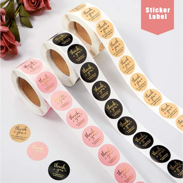 500 sheets | More Designs Stickers | self-adhesive label sealing packaging label | 2.5 cm / 1 inch