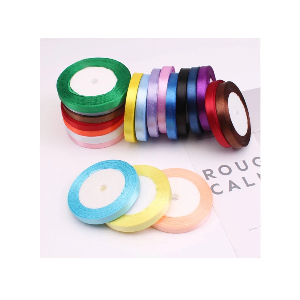 (25 yards/roll) 6mm Satin Ribbon Wholesale Gift Packing Christmas decoration diy Ribbons roll fabric