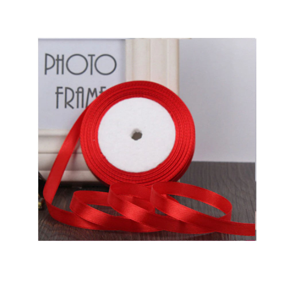 (25 yards/roll) 6mm Satin Ribbon Wholesale Gift Packing Christmas decoration diy Ribbons roll fabric