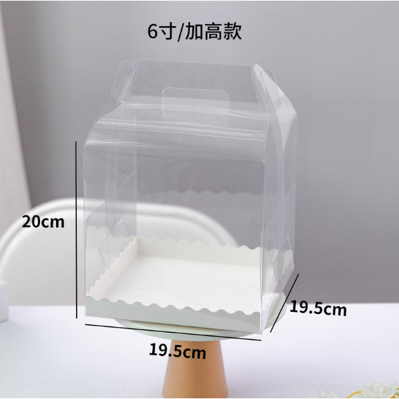 5pcs | CLEAR ACETATE TRANSPARENT MINI BOX | Clear Square Box for Mini Cakes with Pastry Liner
