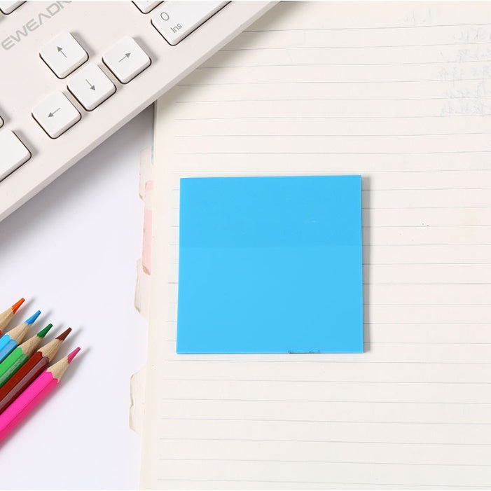 50Sheets Transparent Memo Pads Waterproof Self-Adhesive Sticky Notes