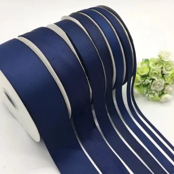 Navy Blue 5 Yards High Quality Satin Ribbon High Quality Single Face