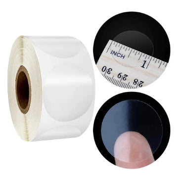 500Pcs A Roll Round Pvc Transparent Sticker Scrapbooking and Seal Label