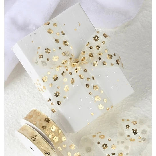 2.5cm (10 yards/roll) Bronze organza ribbon gift wrapping Ribbons