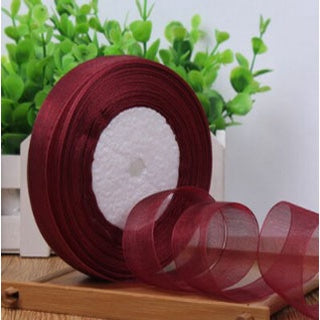 (1.5cm |50 yards/roll) organza ribbon wholesale gift wrapping decoration Christmas ribbons