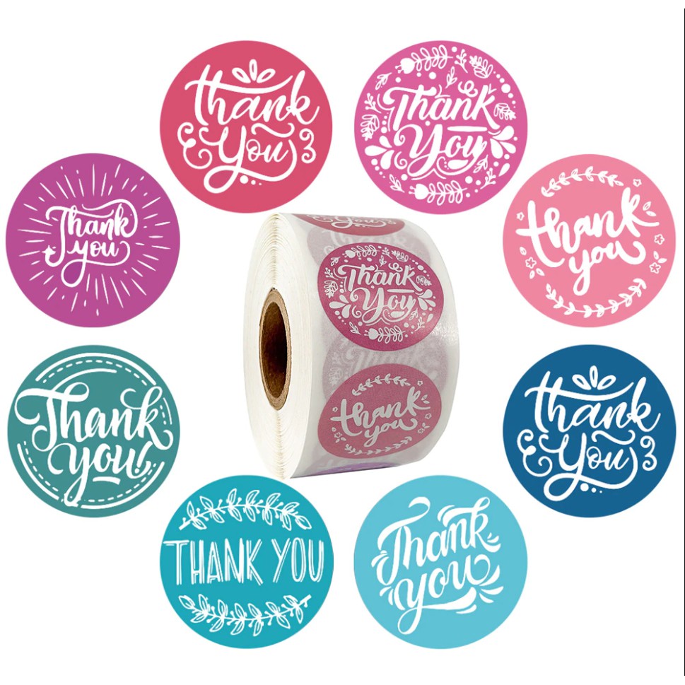 500 sheets | More Designs Stickers | self-adhesive label sealing packaging label | 2.5 cm / 1 inch