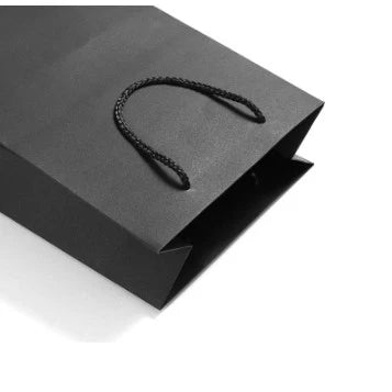 1 Pc (BLACK) Gift Bag with Handles Craft Package Paper Gift Box Jewelry Birthday Packing Bags