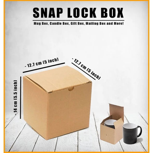 New SNAPLOCK Box Mailer Corrugated Kraft Premium Box Packaging mug box