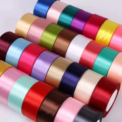 (25 yards/roll) 5cm Satin Ribbon Wholesale Gift Packing Christmas decoration diy Ribbons roll fabric