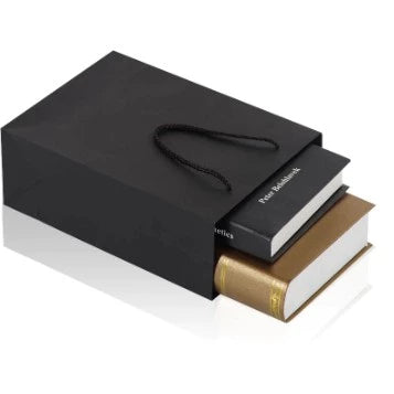 1 Pc (BLACK) Gift Bag with Handles Craft Package Paper Gift Box Jewelry Birthday Packing Bags