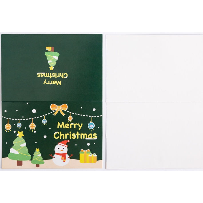 1pc New Christmas greeting card Christmas cute cartoon small card gift message card