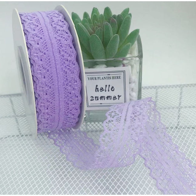 3cm (25Yards) Roll lace ribbon DIY made lace streamer bow edging gift ribbon
