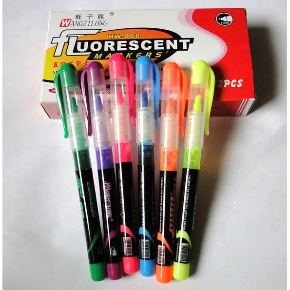 Liquid highlighter 6-color marker note pen