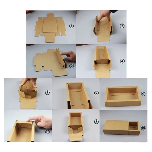 Small 10cps Carton folding jewelry box gift | box small square drawer box