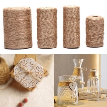 50/80/100/300 Meters Natural Hemp Rope Jute Rope Cord String Twine Burlap Jute Twine Rope