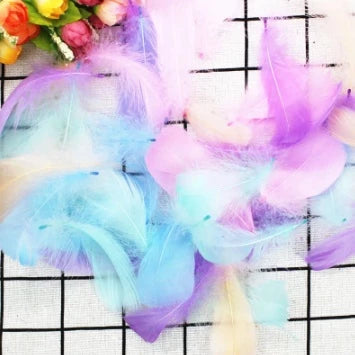 (100pcs) Feather Home Crafts Goose Transparent Bobo Ball Filler Natural
