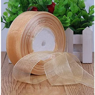 2.5cm (50 yards/roll) organza ribbon wholesale gift wrapping decoration Christmas ribbonsv