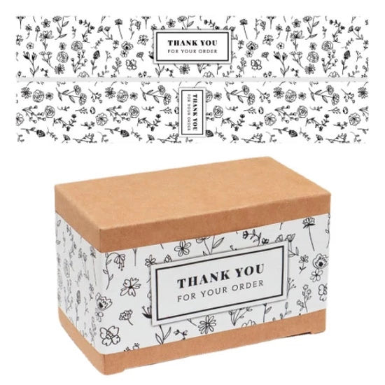 10Pcs/pack Thank You Stickers Seal Labels Small Business Handmade Gift Decoration Stickers