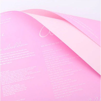 20pcs | Two-color English Letter Flower packaging Korean style wrapping paper