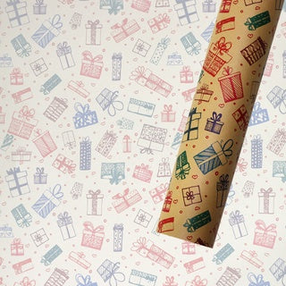 5 Sheets/roll CHRISTMAS Kraft Gift Wrapper Christmas Gift Present Paper Gift paper