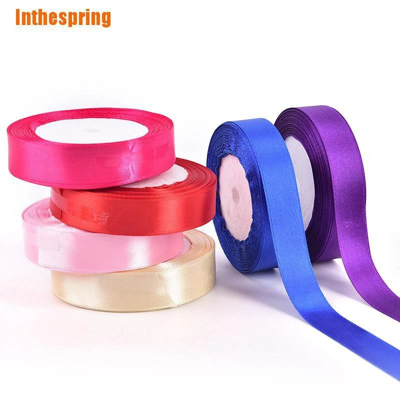 (25 yards/roll) 2cm Satin Ribbon Wholesale Gift Packing Christmas decoration Ribbons roll fabric