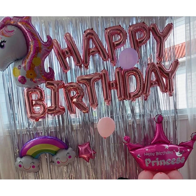 (2 Meters) Rain Silk Foil Curtain Tinsel Curtain Party Supplies Birthday Decor