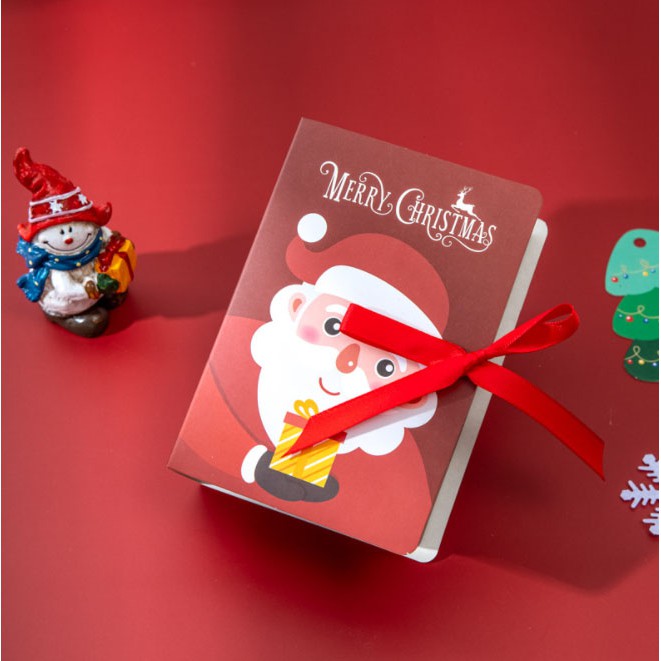 Book Shape Merry Christmas Candy Bag Xmas Santa Claus Gift Box Christmas Candy Box