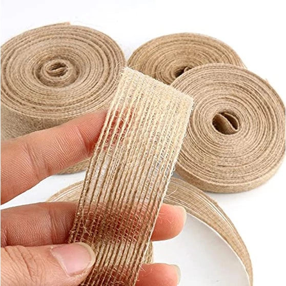 (10meters/roll) DIY craft material for horticultural decoration of natural jute silk and hemp ribbon