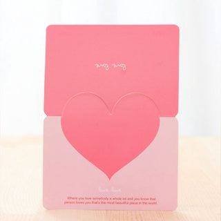 5pcs Heart Greeting Cards Valentine's Day Love Wish Message Card Wedding Mother's Day Events