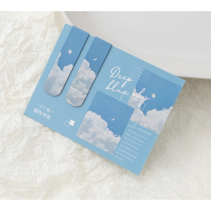 2pcs Magnet Bookmark Magnetic Reading Book Mark Page Clips Stationery