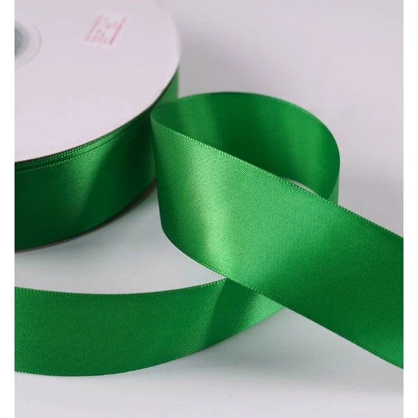 (0.6cm, 1cm, 4cm, 5cm) GREEN 5 Yards High Quality Satin Ribbon High Quality Single Face