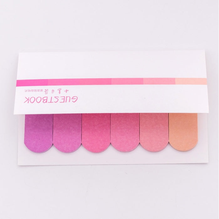 Gradient Color Sticky Notes Self-Adhesive Novelty Mini Memo Pad Label Sticky Notes