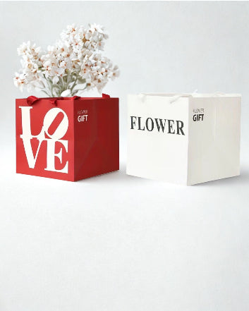 1pc Square flower Packaging Tote Bag Paper Large Bouquet Gift bag