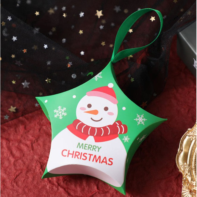 Christmas Party Gift Candy Box (With RIBBON) Xmas Gift Box Star Packaging Box