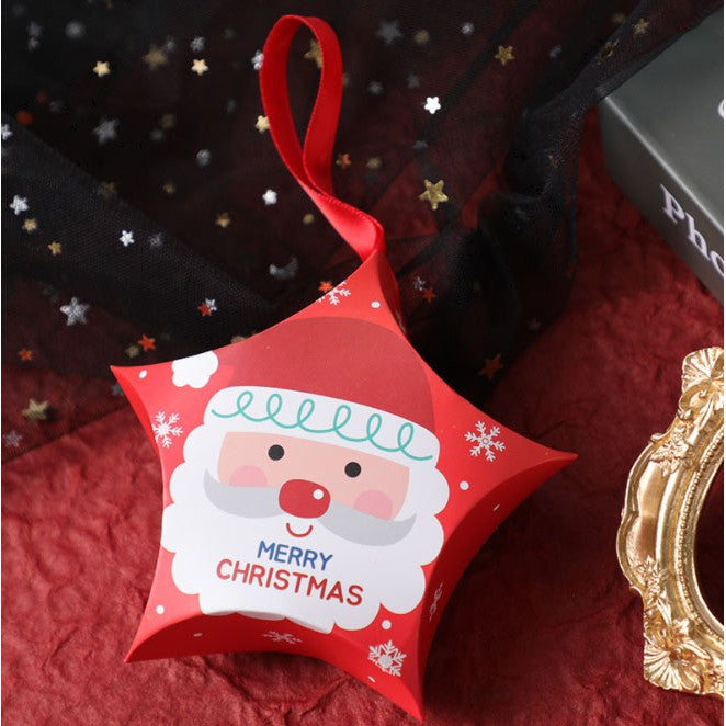 Christmas Party Gift Candy Box (With RIBBON) Xmas Gift Box Star Packaging Box