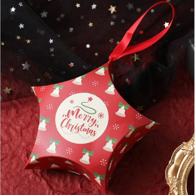 Christmas Party Gift Candy Box (With RIBBON) Xmas Gift Box Star Packaging Box