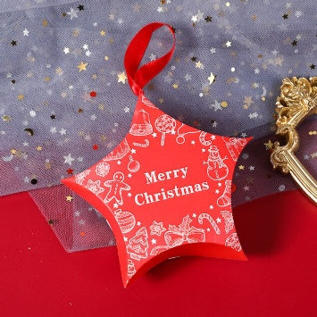 Christmas Party Gift Candy Box (With RIBBON) Xmas Gift Box Star Packaging Box