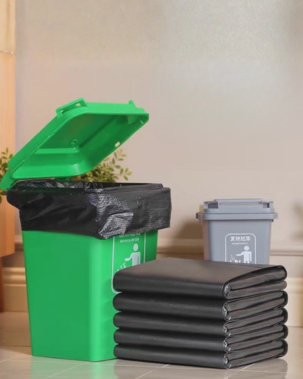 50pcs BUDGET Black Garbage Bag Heavy Duty | Thick Trash Bag for Household & Commercial Use | S M L XL XXL
