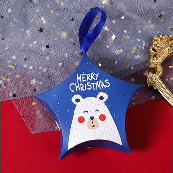 Christmas Party Gift Candy Box (With RIBBON) Xmas Gift Box Star Packaging Box