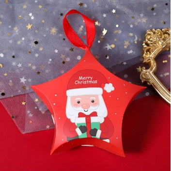 Christmas Party Gift Candy Box (With RIBBON) Xmas Gift Box Star Packaging Box
